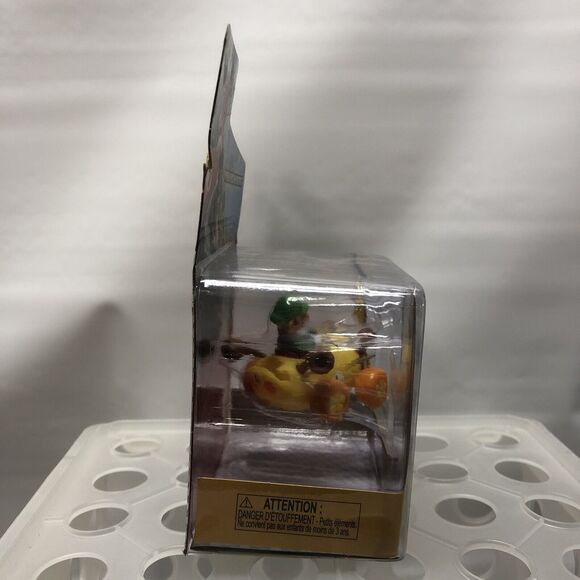 Nintendo Super Mario Bros. Mario Kart Luigi Pull-N-Go Coin Racers Toy Car - Picture 4 of 13